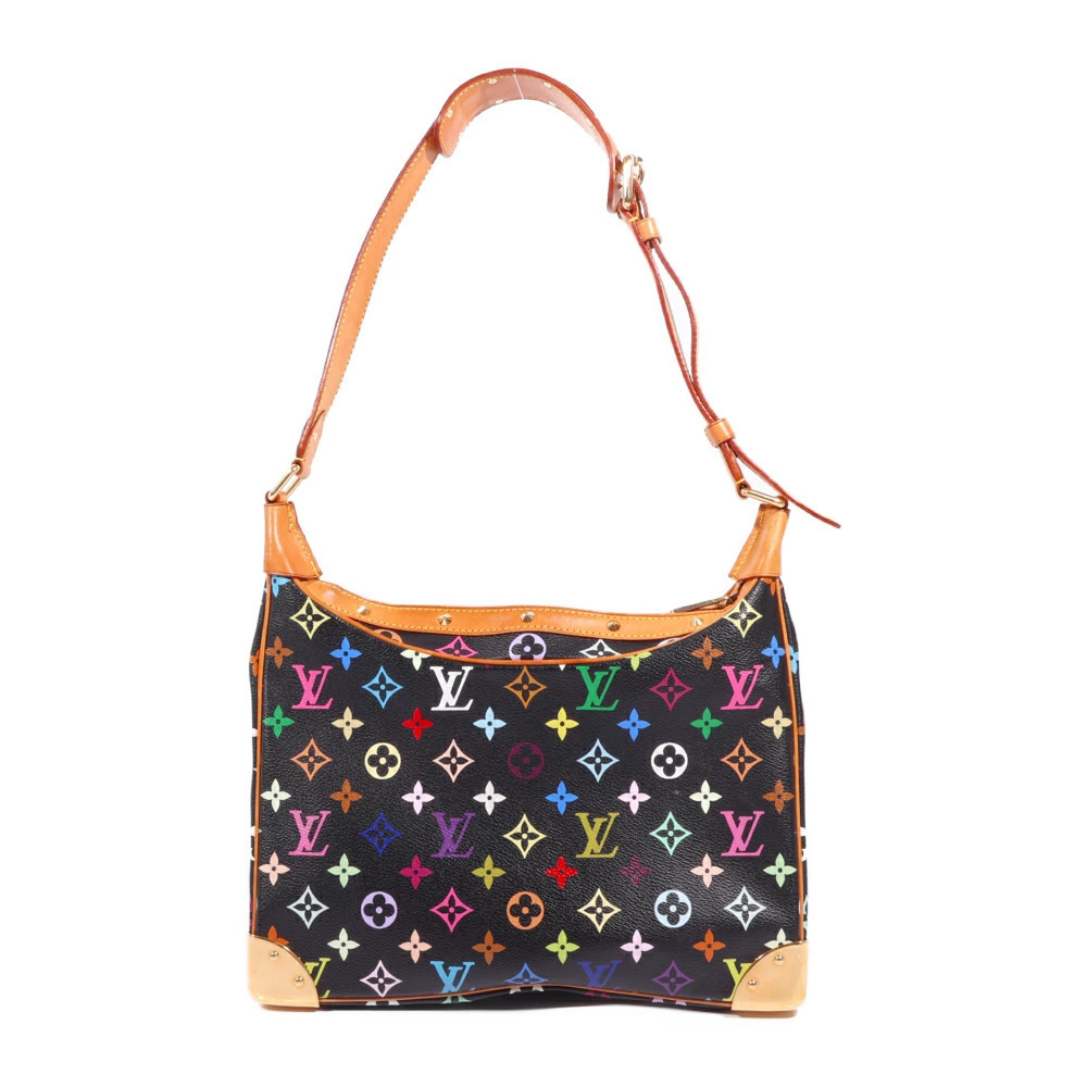 LOUIS VUITTON Monogram Multicolor Boulogne Noir Black Bag Hobo Leather - Picture 3 of 6